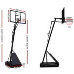 Everfit 3.05M Basketball Hoop Stand System Adjustable Height Portable Black Pro - Image 2