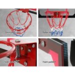 Everfit 23" Mini Basketball Hoop Backboard Door Wall Mounted Sports Kids Red - Image 6