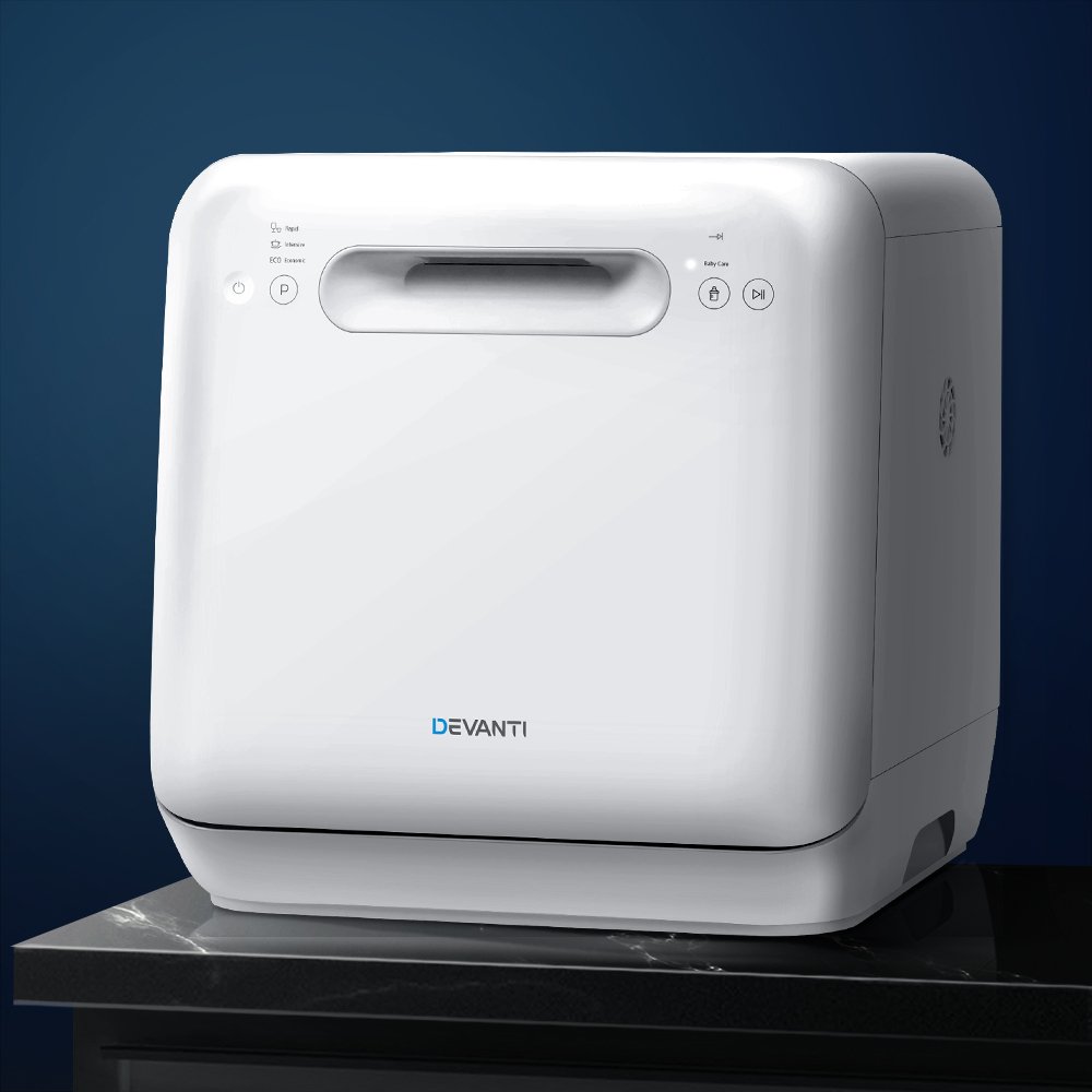 BDW-3-02C-WH-202502281652-00 Devanti 3 Place Settings Benchtop Dishwasher - Image 1
