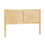 Artiss Bed Head Headboard Double Rattan - RIBO Pine - Image 6