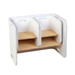 Keezi 3PCS Kids Table and Chairs Set Multifunctional Storage Desk White - Image 3