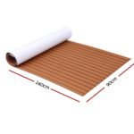 Seamanship EVA Foam Boat Flooring Mat Decking Sheet 240x90x0.6cm Dark Brown - Image 2