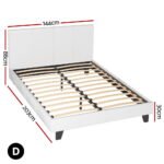 Artiss Bed Frame Double Size White NEO - Image 2