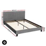 Artiss Bed Frame Queen Size Grey NEO - Image 2