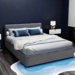 Artiss Bed Frame Queen Size Gas Lift Grey NINO - Image 2