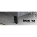 Artiss Bed Frame Queen Size Grey VANKE - Image 5