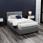 Artiss Bed Frame King Single Size Gas Lift Grey VILA - Image 7