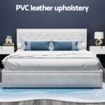 Artiss Bed Frame King Size Gas Lift White TIYO - Image 5