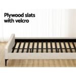 Artiss Bed Frame King Size Beige AMMY - Image 5