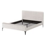 Artiss Bed Frame Queen Size Beige AMMY - Image 7