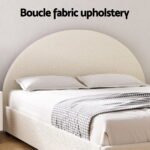 Artiss Bed Frame Gas Lift Strorage Beds Base Platform Boucle Fabric Double ELLA - Image 4