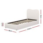 Artiss Bed Frame Single Size Boucle DARA - Image 2