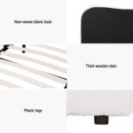 Artiss Bed Frame Single Size Boucle DARA - Image 4