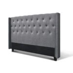 Artiss Bed Head Headboard King Size Fabric - LUCA Grey - Image 3