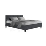 Artiss Bed Frame Double Size Charcoal TINO - Image 8