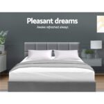 Artiss Bed Frame Queen Size Grey TINO - Image 5