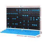 Giantz 54 Storage Bin Rack Wall Mounted Tools - Image 2