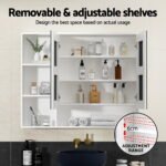 Cefito Bathroom Mirror Cabinet 100CM Vanity Medicine Wall Mounted Storage White - Image 6