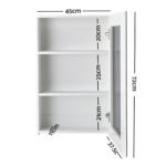 Cefito Bathroom Mirror Cabinet 450x720mm White - Image 2
