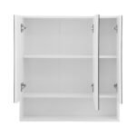 Cefito Bathroom Mirror Cabinet Medicine Adjustable Shelves Wall Hung 700x750mm White - Image 3