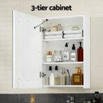 Bathroom Mirror Cabinet LED 500x720mm Medicine Wall Storage - Image 5