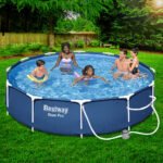 Bestway Swimming Pool 366x76cm Steel Frame Round Above Ground Pools w/ Filter Pump 6473L - Image 8