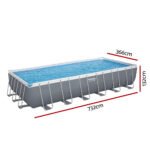 Bestway Swimming Pool 732x366x132cm Steel Frame Above Ground Pools Ladder 30045L - Image 2