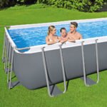 Bestway Swimming Pool 732x366x132cm Steel Frame Above Ground Pools Ladder 30045L - Image 3