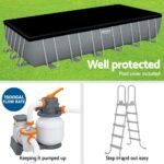 Bestway Swimming Pool 732x366x132cm Steel Frame Above Ground Pools Ladder 30045L - Image 6