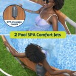 Bestway Swimming Pool Steel Frame Luxury Pool & SPA Massage Set 6.1x3.66x1.22m - Image 6