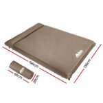 Weisshorn Self Inflating Mattress 10CM Camping Sleeping Mat Air Double Coffee - Image 2