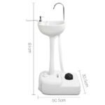 Weisshorn Camping Basin Portable Hand Wash Sink Stand 19L Capacity - Image 2