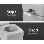 Weisshorn 20L Portable Camping Toilet Outdoor Flush Potty Boating With Bag - Image 5
