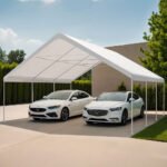 Instahut Carports 6x6m Carport Kits Steel Shelter Gazebo Canopy Garage Portable Garden Shed - Image 7