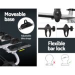 Giantz 4 Bicycle Bike Carrier Rack Car Towbar Hitch Ball Mount Tail light Silver - Image 4