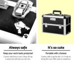 Embellir Makeup Case Beauty Trolley Cosmetic Organiser Box Travel Wheels Black - Image 5