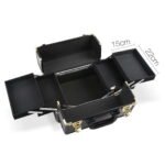 Embellir Makeup Case Beauty Trolley Cosmetic Organiser Box Travel Wheels Gold - Image 3