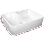 Cefito Bathroom Basin Ceramic Vanity Sink Hand Wash Bowl 48x38cm - Image 2