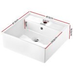 Cefito Bathroom Basin Ceramic Vanity Sink Hand Wash Bowl 41x41cm - Image 2
