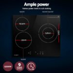 Devanti Electric Ceramic Cooktop 60cm Kitchen Cooker 4 Burner Hob Touch Control 5200W - Image 5