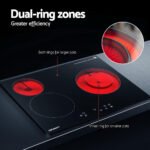 Devanti Electric Ceramic Cooktop 60cm Kitchen Cooker 4 Burner Hob Touch Control 5200W - Image 7