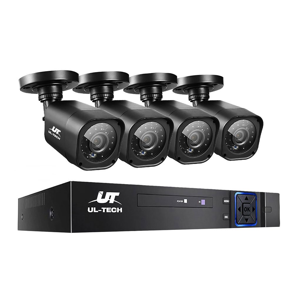 CCTV-4C-4S-BK-00 UL-TECH 1080P Security Camera System 4CH DVR with 4 CCTV Square Cameras - Image 1