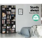 Artiss Bookshelf CD Storage Rack - BERT Black - Image 7