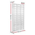Artiss Bookshelf CD Storage Rack - BERT White - Image 4