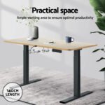 Artiss Standing Desk Top White Oak 140CM - Image 4