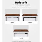 Artiss Standing Desk Top Rustic Brown 140CM - Image 6