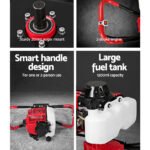 Giantz Petrol Post Hole Digger Motor Only Engine Red - Image 6