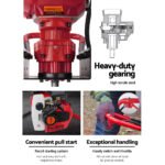 Giantz Post Hole Digger Motor Only Petrol Engine Red - Image 4