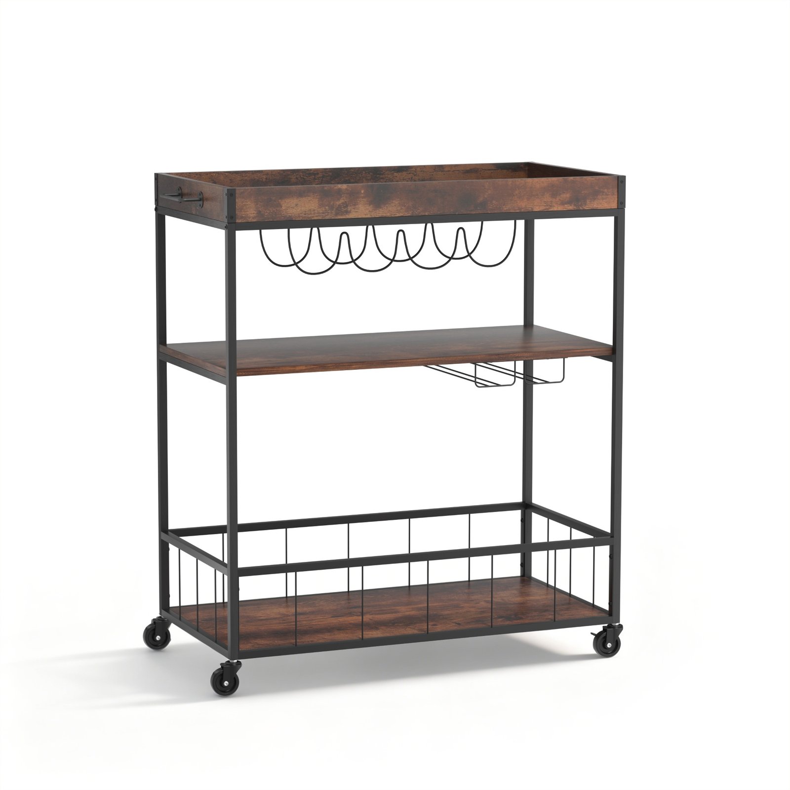 DIY-KI-02-WAL-202511271826-00 Artiss Kitchen Island Rolling Serving Cart - Image 1