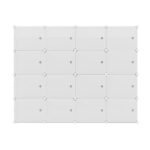 Artiss Shoe Rack DIY 16 Storage Cube Stackable White - Image 5
